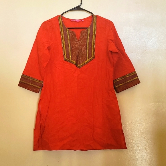 HIPPIE TUNIC DRESS (SHINES!) - Picture 4 of 7